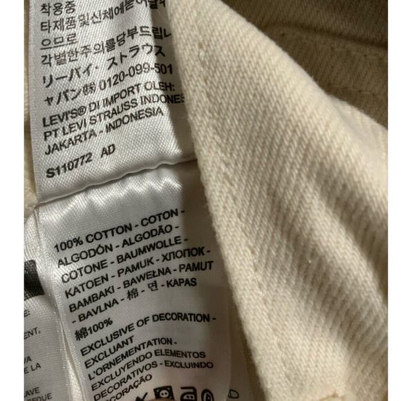 Levi's 501 Shorts Size 30 High Rise Button Fly Butterfly Cut Off Denim White NWT - Picture 12 of 13